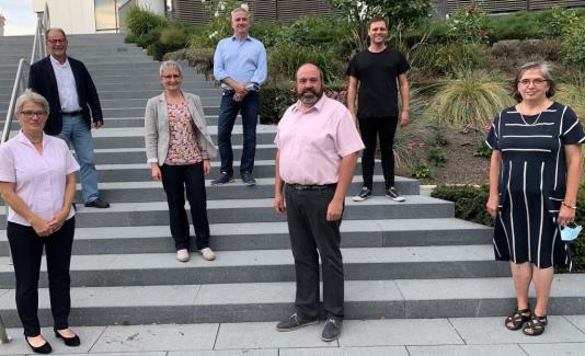 V.l.n.r.: Maria Dries-Koblowsky, Andreas Senn, Annette Köpfler, Gianfranco Paradisi, Tobias Bär, Florian Wahl, Elisabeth Kenntner-Scheible