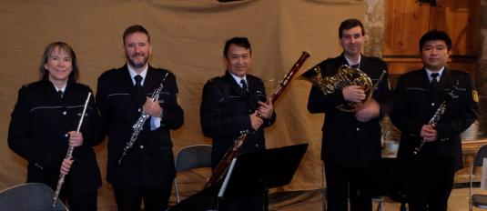 Das Kammermusikensemble des Polizeimusikorchesters Böblingen