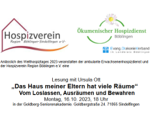 Lesung anlässlich des Welthospiztages 2023