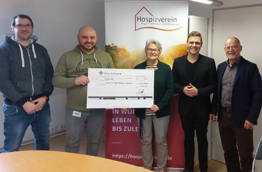 Glücksbank-Spendenscheck von Hermes