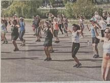 Zumba Event auf dem Flugfeld